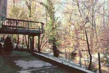 December 2000: the deck replaced a screened porch
